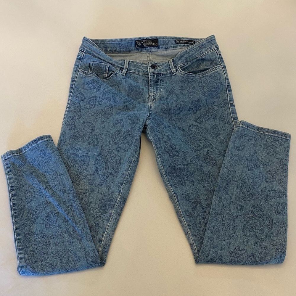 GUESS Women’s Paisley Floral Print Jeans, Size 29